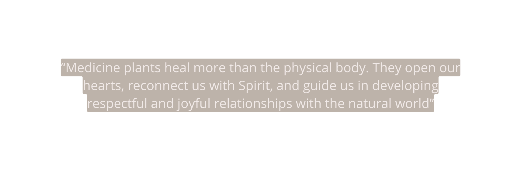 Medicine plants heal more than the physical body They open our hearts reconnect us with Spirit and guide us in developing respectful and joyful relationships with the natural world